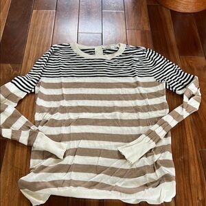 41 Hawthorn Black and White Striped Sweater